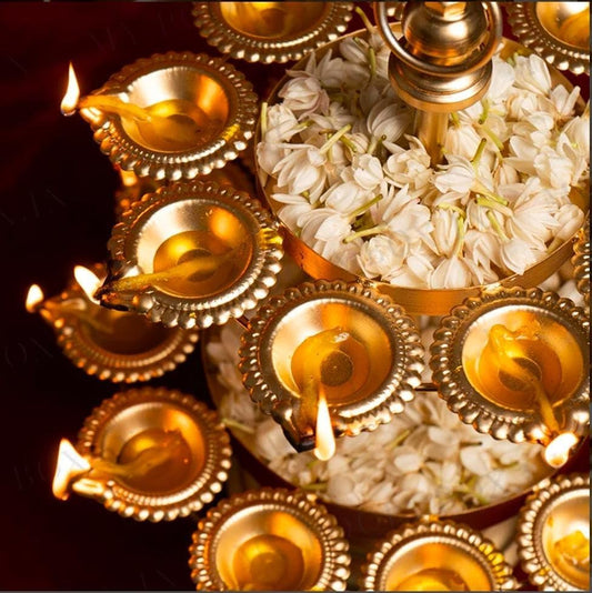 Purple Tree Beautiful Two Layer Diya Urli Decorative Bowl - Pack of 1 - Traditional Bowl for Floating Flowers and Tea Light Candles - Home Decor